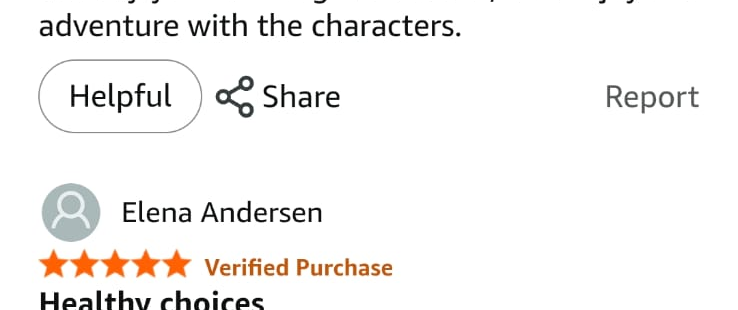 Original Amazon review by Elena Andersen